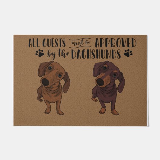 Alle Gäste müssen von unserer Dackel genehmigt wer Fußmatte (Vorderseite)