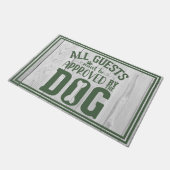 Alle Gäste müssen zugelassen werden Funny Dog Begr Fußmatte (Schrägansicht)