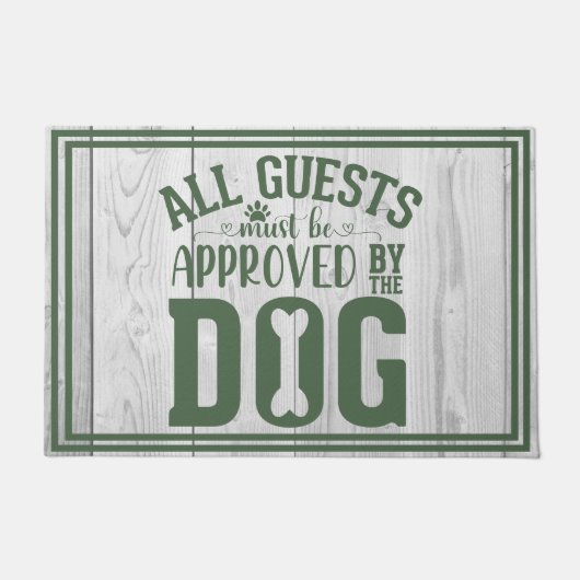 Alle Gäste müssen zugelassen werden Funny Dog Begr Fußmatte (Vorderseite)
