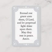 Alle Gebetskarte für Soule Platzkarte (Rückseite)