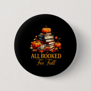 Alle Gebucht Für Herbst Bücher Kaffee Herbst Blätt Button