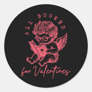 Alle gebucht für Valentines Funny Cupid Lehrer Val Runder Aufkleber