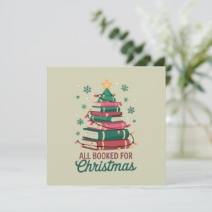 Alle gebucht für Weihnachten Bibliothekar Lover Tr Einladung