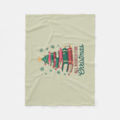 Alle gebucht für Weihnachten Bibliothekar Lover Tr Fleecedecke (Vorderseite)