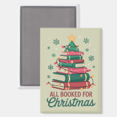 Alle gebucht für Weihnachten Bibliothekar Lover Tr Magnet (Vorderseite/Rückseite)