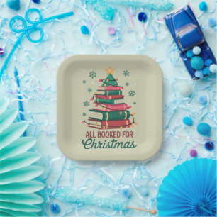 Alle gebucht für Weihnachten Bibliothekar Lover Tr Pappteller