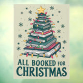 Alle gebucht für Weihnachten Geschenk für Libraria Fensteraufkleber (Blatt 3)