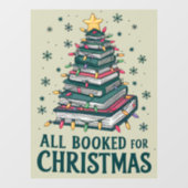 Alle gebucht für Weihnachten Geschenk für Libraria Fensteraufkleber (Blatt)