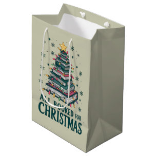 Alle gebucht für Weihnachten Geschenk für Libraria Mittlere Geschenktüte