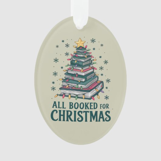 Alle gebucht für Weihnachten Geschenk für Libraria Ornament (Vorderseite)