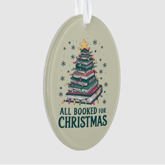 Alle gebucht für Weihnachten Geschenk für Libraria Ornament (Vorderseite)