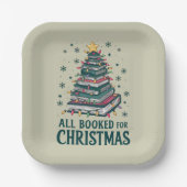 Alle gebucht für Weihnachten Geschenk für Libraria Pappteller (Vorderseite)
