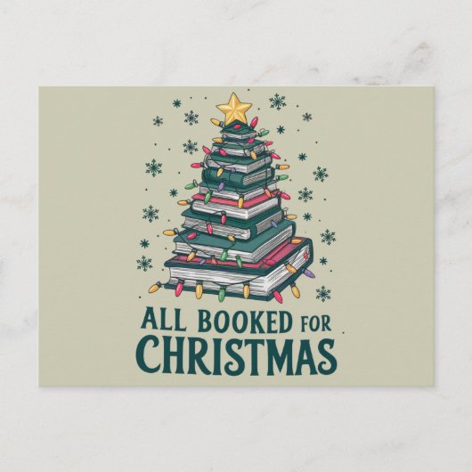 Alle gebucht für Weihnachten Geschenk für Libraria Postkarte (Vorderseite)