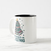 Alle gebucht für Weihnachten Geschenk für Libraria Zweifarbige Tasse (Vorderseite Links)