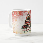 Alle gebucht für Weihnachten Keramik Tasse (Vorderseite Links)