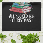 Alle gebucht für Weihnachten Librarian Xma Buchlie Geschirrtuch (Gefaltet)