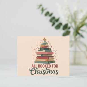 Alle gebucht für Weihnachtsbuch Tree Xmas Lehrer Feiertagspostkarte