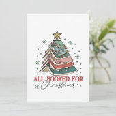 Alle gebucht für Weihnachtsbuch Weihnachten Weihna Einladung (Stehend Vorderseite)