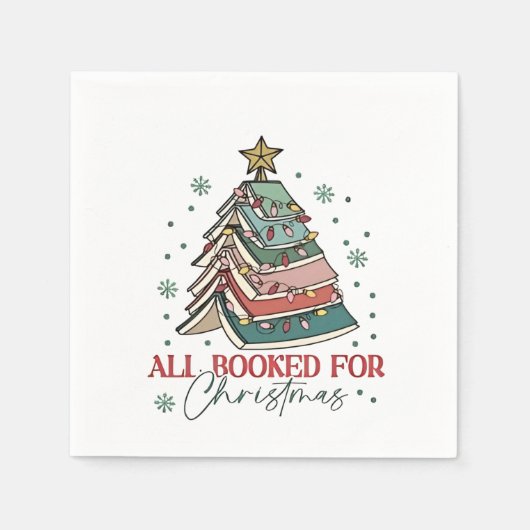 Alle gebucht für Weihnachtsbuch Weihnachten Weihna Serviette (Vorderseite)