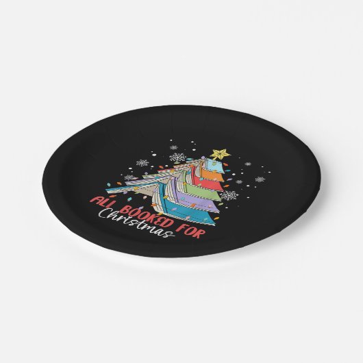 Alle gebucht für Weihnachtsbuch Weihnachtsbaum Lic Pappteller (Schrägansicht)