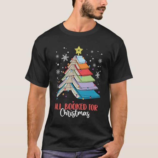 Alle gebucht für Weihnachtsbuch Weihnachtsbaum Lic T-Shirt (Vorderseite)