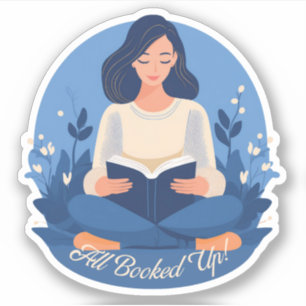 "Alle gebucht!" Zeitschriftenaufkleber lesen Aufkleber