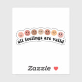 Alle Gefühle sind gültig, Kindertherapeut Aufkleber (Blatt)