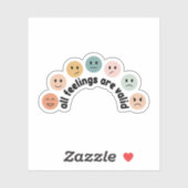 Alle Gefühle sind gültig, Kindertherapeut Aufkleber (Blatt)