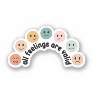 Alle Gefühle sind gültig, Kindertherapeut Aufkleber