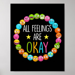 Alle Gefühle sind okay Mental Health Awareness Mon Poster