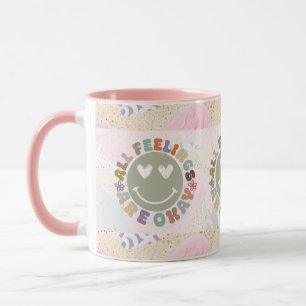 Alle Gefühle sind okay   Pastel Smiley  Tasse
