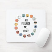 Alle Gefühle sind okay Schulpsychologe Lehrer  Mousepad (Mit Mouse)