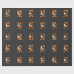 Alle Geister lieben mich Halloween-Design_1 Geschenkpapier