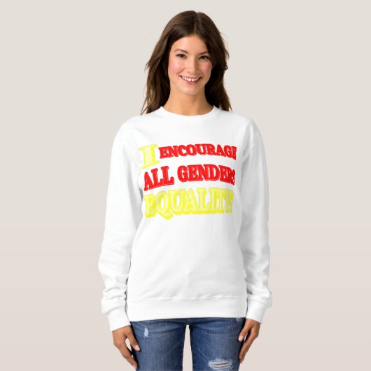 "ALLE GENDERS GLEICHSTELLUNG" Expression Design. J Sweatshirt (Vorne ganz)