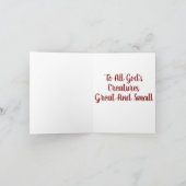 Alle Geschöpfe Gottes Karte (Innenseite)