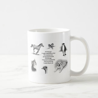 Alle Geschöpfe groß und klein: Tiere: Schrift Kaffeetasse