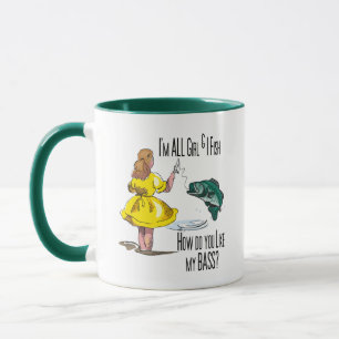 Alle Girl Fishing-Shirts Tasse