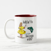 Alle Girl Fishing-Shirts Zweifarbige Tasse (Links)