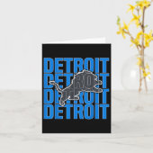 Alle Gitter - Detroit Coole Retro Löwe Detroit Karte (Gelbe Blume)