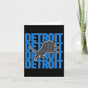 Alle Gitter - Detroit Coole Retro Löwe Detroit Karte