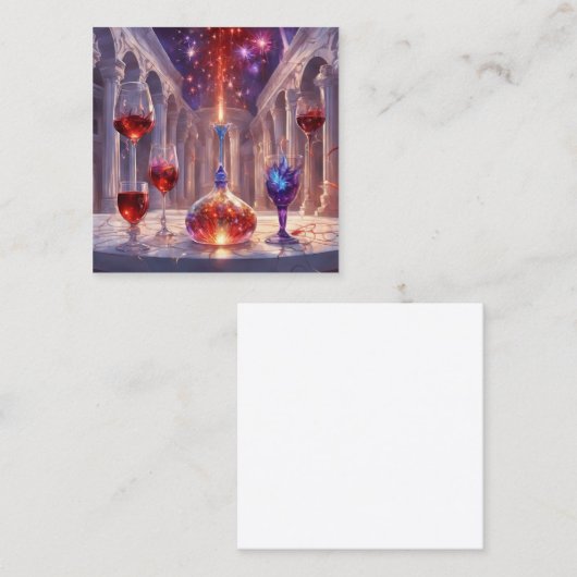 Alle glassblühenden Superrealismus Stil städtische Quadratische Visitenkarte (Vorne/Hinten)
