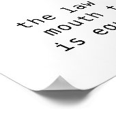 Alle gleich vor dem lateinischen Gesetz Zitat Poster (Ecke)