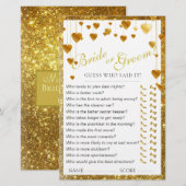 Alle Glitzer Elegantes Brautparty Spiel (Vorne/Hinten)