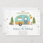Alle glücklichen Campers Camping Boy zum Geburtsta Einladung (Vorderseite)