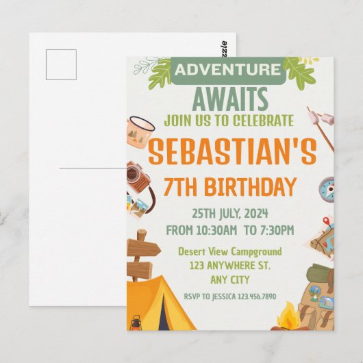 Alle glücklichen Campers-Camping rufen Postkarte (Vorne/Hinten)