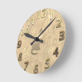 Alle Gold Cats Runde Wanduhr (Winkel)