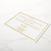 Alle Gold Foil Zertifikate für Authentizität Art Folieneinladung (Gedreht)