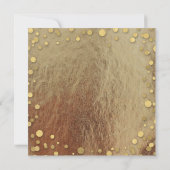Alle Gold Glam Imitats Foil Confetti Party Einladu Einladung (Rückseite)