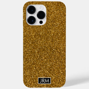 Alle Gold Glitzer Glitzern Shiny Custom Monogram Case-Mate iPhone 14 Pro Max Hülle