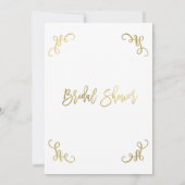 Alle Gold Imitate Fohlen Brautparty Script Typ Einladung (Rückseite)